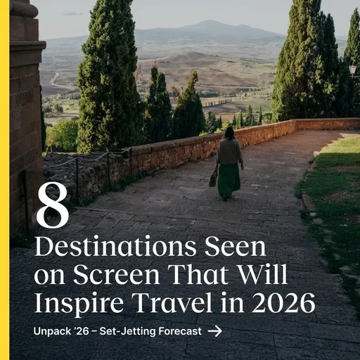 The 2026 Set-Jetting Forecast just landed, predicting the films and shows most likely to inspire travel in 2026 🛬🎬🍿 Head to the link in bio to see the full list and discover the real-world destinations bringing the biggest upcoming series and films to life. #unpacktraveltrends 