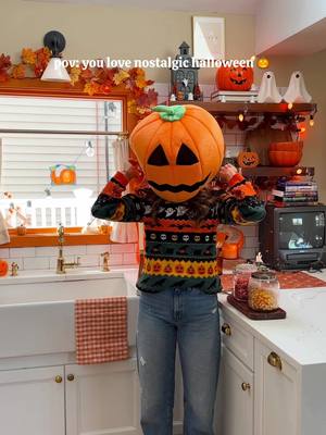 #ad give me a cozy 90s kitchen - just re-creating the kitchen I grew up in using @Command Brand Clear Large Hooks and Clear Mini Hooks to hang jack-o-lantern lights everywhere. Who remembers the window clings and those cute jack-o-lantern chocolates? brings me right back! #CommandBrand