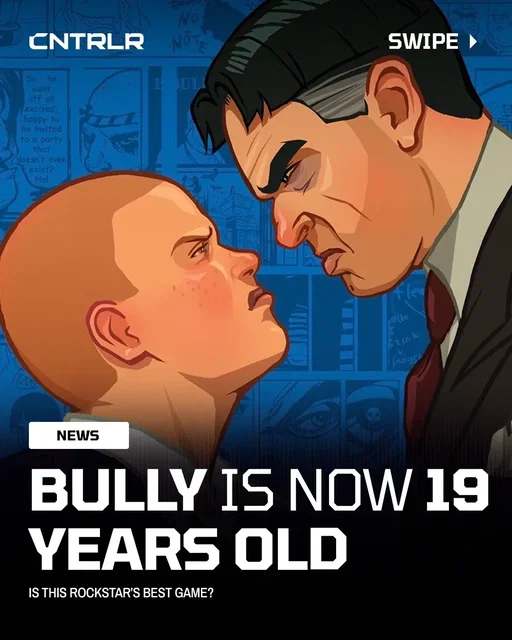 Bully is now 19 years old‼️👊 The game, developed by Rockstar, released on October 17th, 2006 for the PlayStation 2. A remastered “Scholarship Edition” released in 2008 for Xbox 360, Wii and Windows.  The game sees you control Jimmy Hopkins, who involuntary attends boarding school for a year and rises the ranks of the school system. Is this your favorite Rockstar game⁉️ #bully #rockstar #rockstargames