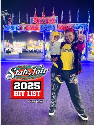 🗣️The HITLIST you asked for!  The @ncstatefair is simply the world’s BEST and the food is one of the many reasons why! Everything featured came to a total of roughly $1020 and took about 5 and a half hours to film and NO, every spot that we visited did NOT make this list!  Now go get 🅃🅁🄰🄿🄿🄴🄳 by checking out the following food spots listed below! 📍Graham Building Area- GATE 3 -Peachey’s Donuts 📍Cotton Park -Jack Seafood -Magadelenas Chimney Cakes -Lawrence Perry BBQ 📍Kiddie Land -HotChixs -Fork’et Me Not  -Moose Joose Slush  -Neomonde 📍Orville Terminus -Bulkogi 📍Midway -Boozie Bakes -ChickNQue -Hickory Tree Turkey BBQ -Koras Cookie Dough -Mr. Pickle Co 📍Waterfall  -Tropical Delight Smoothies 📍Grandstand -Favor Desserts Bri custom shirt/jacket by: @SassyDameDesigns  ••••••••••••••• PROTIP 🚙 We saw parking for $40, use the bus system to save! 👟 Bring a wagon for the kids, its a lot of walking  👍🏽 Alot of food items are big enough to share! ••••••••••••••• #nccheck #nctiktok #northcarolina #explorepage #ncstatefair 