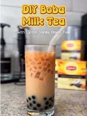 DIY Boba Milk Tea at home? Yes please🧋 @Hello Jhoni uses Lipton Vanilla Caramel Black Tea for the perfect indulgent sip — smooth, rich, and full of vanilla flavor. Save this for your next treat-yourself moment ✨ #LiptonTea #DIYBoba