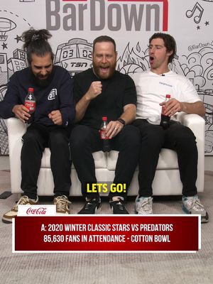 Which three NHL games recorded the highest attendance of all-time? 🤔 @Coca-Cola makes every quiz question more enjoyable!