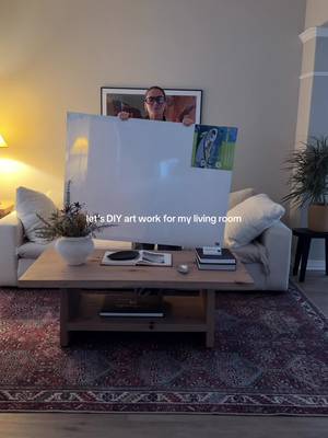 The canvas + paint supplies added up to a total of $30! Like what!! 36x48 art for that cheap is unrealllll #DIY #painting 
