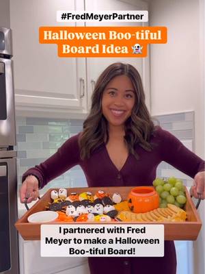 #ad #FredMeyerPartner Are you planning any Halloween parties this year? As a busy mom, I love @Kroger for all the Halloween themed treats! I created a no-bake Halloween Boo-tiful Board for the very first time. Some of my favorite Fred Meyer’s Halloween friends include: These Halloween cookie cutters for cutting slices of cheeses. KaleidOs and pretzel sticks - perfect for creating little spiders for your Halloween charcuterie board. And these icing decorations that I placed on top of Fred Meyer sugar cookies. Head over to Fred Meyer’s or check the link in my bio for all your Halloween treats! #KrogerHalloween #FredMeyer #FredMeyerPartner 