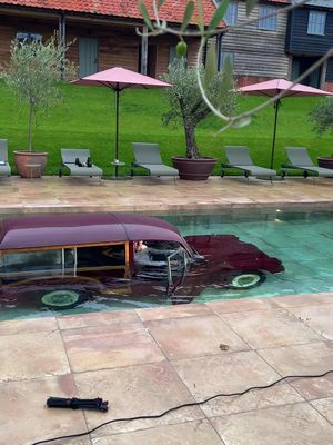 Don’t ask why 😂😂 just admire the impressive pool floor!  How much do you think a floor system like this costs?? #thep00lguy #hollayaboy 