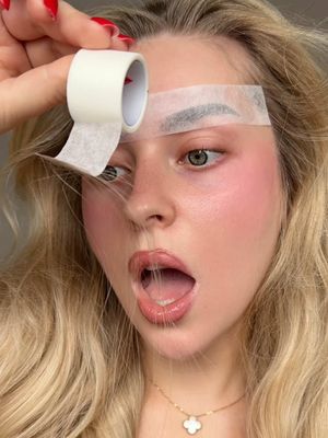 so i accidentally cut some of my hair doing this, was it worth it? i dont know 🤣  what i used: @Mehron Makeup black & white face paint sticks  @Anastasia Beverly Hills translucent loose powder  @KASH Beauty precision paint in solar  @Crazy Lenses eye contacts  #makeup #halloweenmakeup #halloweenideas #halloweenhacks #makeuphacks 