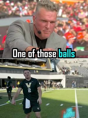 If you hit the crossbar from the 10 yard line I will donate $100,000 to a charity of your choice..   "How about $200,000 from the 20 yard line"   YOU GOT IT DIEGO @Vanderbilt Football @College GameDay   #CollegeGameDay #diegopavia #vanderbiltfootball #patmcafee #thepatmcafeeshow 