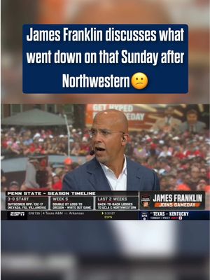 James Franklin is LIVE on @College GameDay and he found out he’s been let go 15 MINUTES before the team meeting at 1:45 on Sunday 🤯 • • • • #WeAre #WeArePennState #PennState #NittanyLions #CFB          