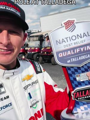 Got ourselves a rocket. Pole at @Talladega! 🚀  #CarolinaHandling #Raymond #Chevy #NASCAR #Talladega @Spire Motorsports