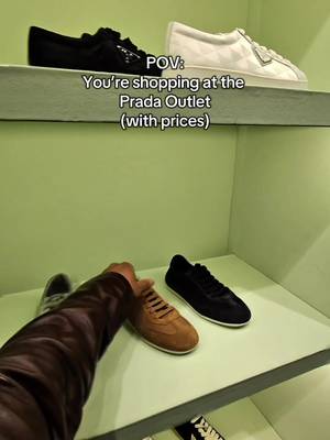 POV Shopping at the Prada Outlet. Prada shoes. Prada coats and jackets. Discounted. #mensfashion #mensstyle #luxuryfashion #luxuryshopping #prada @Prada @pradabeauty filmed on @Oakley Meta 