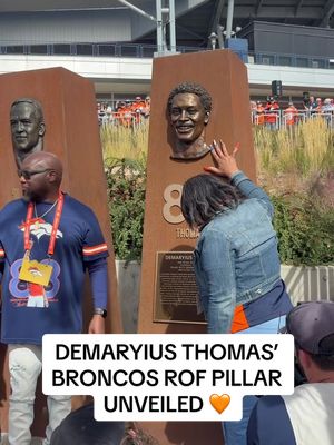 #LLDT 🧡 The moment Demaryius Thomas’ #BroncosROF pillar was unveiled. 