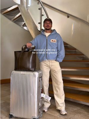 overpack with me for a week in greece 🇬🇷 #packwithme #rimowa #menslifestyle 