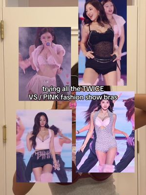 TWICE’s victoria secret / pink sets definitely had the girls girling ⚠️ FAKE BODY ⚠️ #twice #victoriasecretshows #vsfashionshow #tzuyu #kpop 