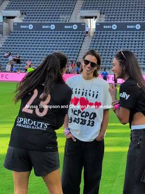 Alyssa Thompson flew home for Christen Press and Ali Riley’s retirement game 🫶😭 🎥 @NWSL 