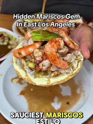 A delicious, refreshing, flavorful botana and those tacos gobernador and I’m set! 🔥 What’s another mariscos spot I should hit up?! 🐠🦐🌮 #losangeles #food #fyp #eastlosangeles #mariscos 