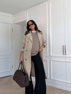 I love how this outfit came together. Elevated and chic but  comfortable enough for the bump! Also really cute with sneakers for an even more casual look  #casualootd #bumpstyle #maternityfashion #fallfashion 