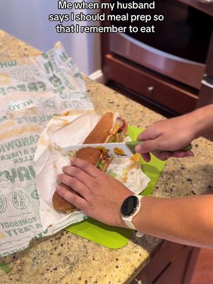 Did I do this right? 😂😂 #mealprep #imjustagirl #subway #lunchideas #wifelife 