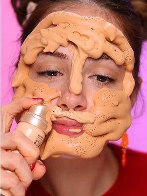 Just a liiiiiitle bit too much 🤏😬 #makeuptransformation #foundation #fyp 