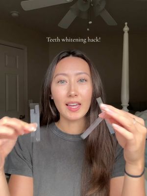 The best way to apply whitening strips!! Let me know if you try it 😇🦷 #teethwhiteninghack #whiteningstriphack #whiteningstrips #crest3dwhitestrips #sensitiveteethwhitening #teethwhiteningstrips @Crest 