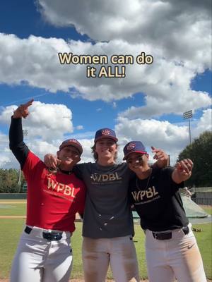 Women can do it all. 😌 Our time is NOW! #wpbl #womensbaseball #usabaseball #bananaball 