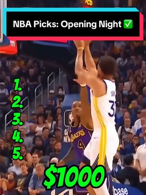 NBA Picks Opening Night 🔥 NBA Picks Tuesday NBA Picks Today Warriors vs Lakers Lakers vs Warriors Thunder vs Rockets Rockets vs Thunder SGA Lebron James Steph Curry Luka Doncic Kevin Durant