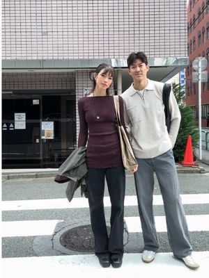 Feels like fall today in Tokyo! Heading to a cozy lunch in new knits and denim from @H&M #ad