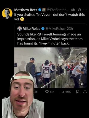 I’m sorry about this one #treveyonhenderson #patriots #nfl #fantasyfootball 