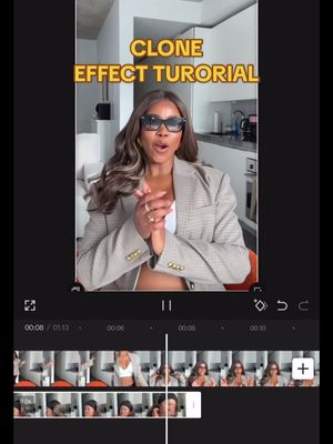 Replying to @Black Barbie ♍️🧿🧷⚕️ ꨄ︎  y’all asked, and ofcourse I had to deliver💕 🙂‍↕️ here’s how to do the clone effect using CapCut ✨ #capcutedit #capcuttips #editingtutorial #cloning 