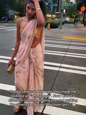 This is also my first time draping a saree all by myself! I can’t believe I managed to do it in less than 30 minutes! 😳 #Diwali #browntiktok #telugutiktok #saree #indianoutfit 