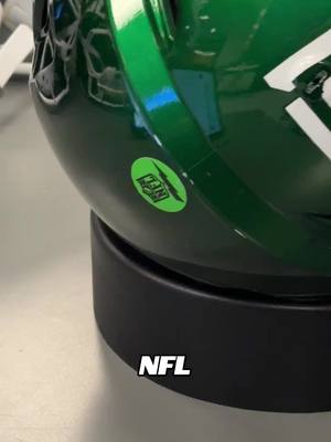 the meaning behind the green dot on NFL helmets #nyjets #equipment #helmet 