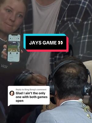 Replying to @Bing Bong the fans are keeping Kevin Sawyer up to date 😭 😂 #NHL #hockey #jetsvsflames #bluejays 