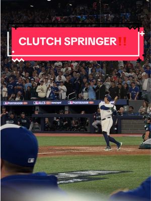 THE MOMENT 😤 #MLB #MLBPostseason #WorldSeries #GeorgeSpringer #BlueJays 