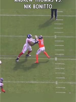 Plays where Nik Bonitto lined up across from Andrew Thomas #giants #nygiants #nfl 