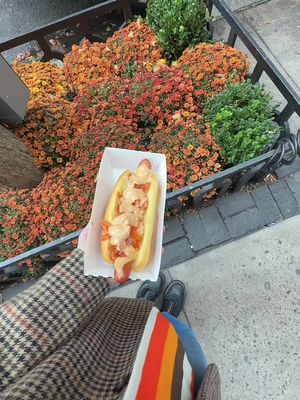 $6 hot dog @ the mark hotel can’t be beat!! #hotdog #themet #uppereastside #tourguide #nycfood 