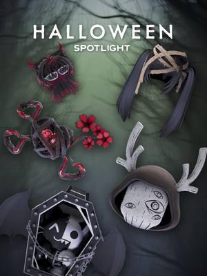Forsaken keepsakes await those who seek. Cursed they may be, but they are yours to keep. Gather your daily offerings from 10/23–11/3 in the Halloween Spotlight hub.