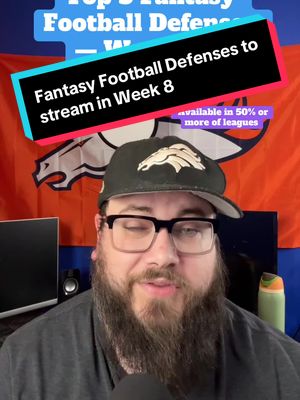 Top 5 Fantasy football defenses to stream in Week 8 #acshear #fantasyfootballtips #fantasyfootballdefenses #walterpicks 
