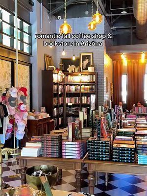 romantic fall coffee shop & bookstore in Gilbert | The Bookish Shop #arizona 