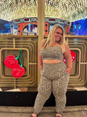 Leopard prints & Vegas lights  - Wild nights required 🐆 ✨🌟 Ginara set by @Curvy Sense  I’m wearing size 1X #curvygirlfashion #curvysensedoll #vegasstyle #plussizefashion #vegas  