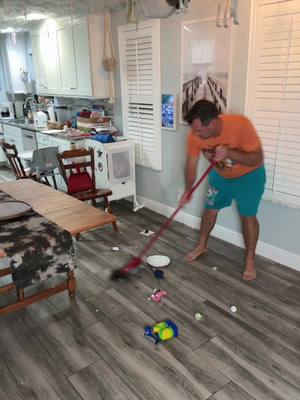 Dialed down cleaning and helping my family get ready for the next day #fatherhood#husband#CleanTok