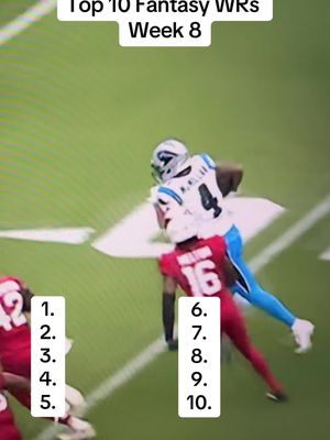 Top 10 Fantasy Football WRs Week 8 #walterpicks #fantasyfootball #nfl #widereciever #fantasyfootballtips 
