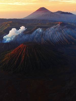 Sunrise over Mt. Bromo from the air.  Shot on the @DJI Official Mini 5 Pro  #Indonesia #Travel 