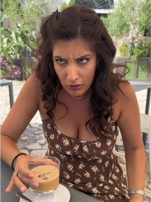 Espresso with ice cubes = iced coffee  duh.  #comedy #italian #italiancomedy #actress 