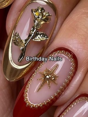 Replying to @Yisseth Let’s get my nails ready for my bday tmrw 🥳 Nails journey episode 4, birthday nails using @Salon Perfect Charmed press-ons. The @Olive & June nail polish lasted 4 days, but I attribute that to not using their base coat. Will definitely give it another try. #nails #birthdaynails 