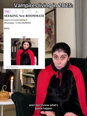 Episode 4: Volkslana is looking for a new roommate!🧛🏽‍♀️🏠  #halloween #skit #vampire 