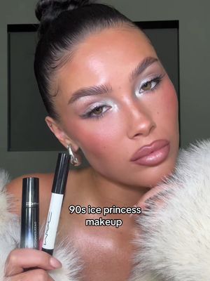 90s ice princess makeup❄️🥶🤍 @maccosmetics #ad #MACdazzle #iceprincessmakeup #makeuptutorial 