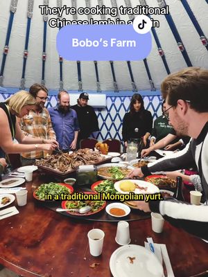 Eating a whole Chinese lamb in a yurt in New Paltz was not on my bingo card.  📍 Bobo’s Farm New Paltz, New York The guide on how to book this meal for yourself, how much it costs, and what dishes to order is at the link in bio 🐑