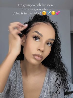 Any guesses 🤭👀❤️✈️?!  Key Products used :  #Skala 2 in 1 leave in conditioner  @Eco Style  - olive oil gel  @Creme of Nature - edge control  @Dyson UK airwrap multi styler (with diffuser that I couldn’t find🫠)  @Lee Stafford Hair for the love of curls - frizz taming oil  #curlyhair #curlyhairtutorial #holidaycountdown 