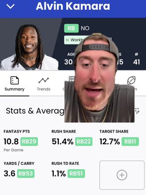 Kamara Stock 📈 #nfl #fantasyfootball #alvinkamara #football