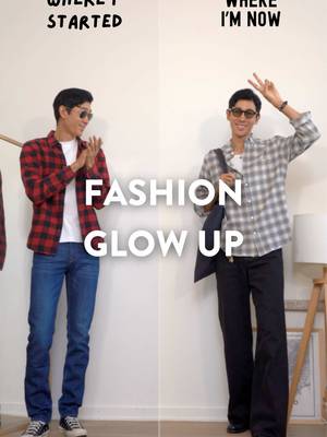 Flannel season is here! 🍁 I used to wear this red flannel ALL the time in my early twenties. This was def a classic outfit for me when I was in college and the years after.  The outfit on the left isn’t bad, but it feels a bit plain. It looks like I copy pasted the outfit from a Target mannequin.  Don’t be afraid to evolve your style. It’s one of the best investments you can make in yourself, and it’ll only boost your confidence every day!  — #mensfashion #mensstyle #GlowUp #college