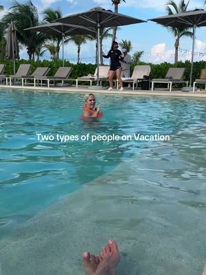 Two types of people on vacation…which one are you? 😂☀️🏝️  #vacation #allinclusive 